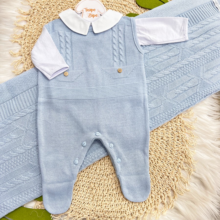  Saída de Maternidade Barquinho- Azul Bebe